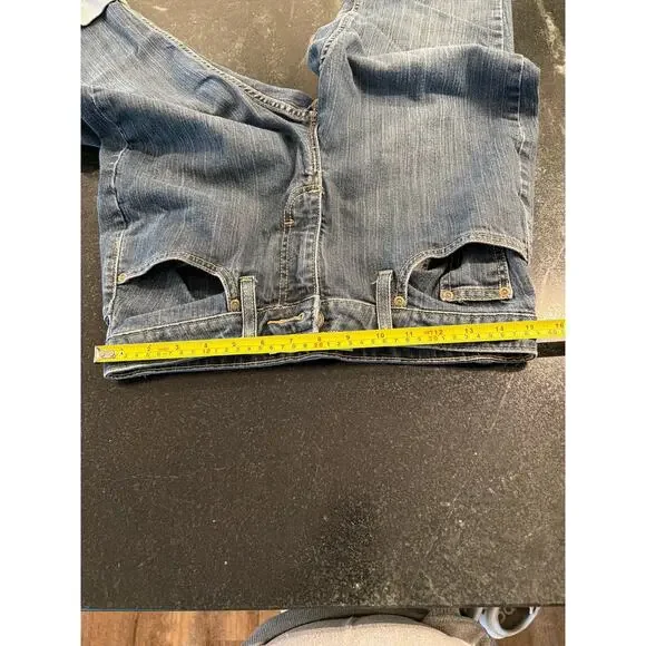 Merona Premium Denim Low Rise Cuffed Capri Jeans Size 8 Blue - Picture 7 of 7